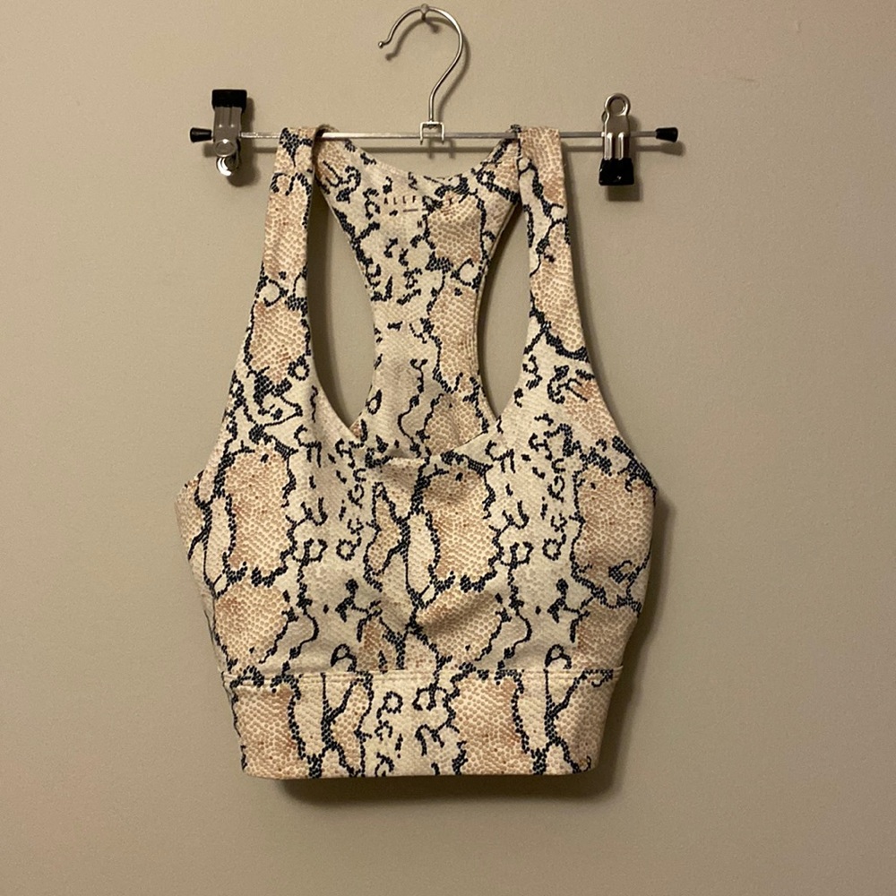 Allfenix Longline Python Print Sports Bra Size M